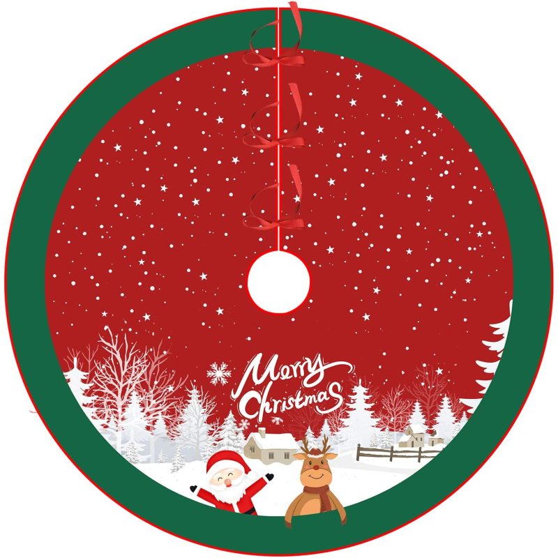 Christmas Tree Skirt Exquisite Santa Snowman Elk Snowflake Xmas Tree Bottom Decor Merry Christmas Decor For Home 2023