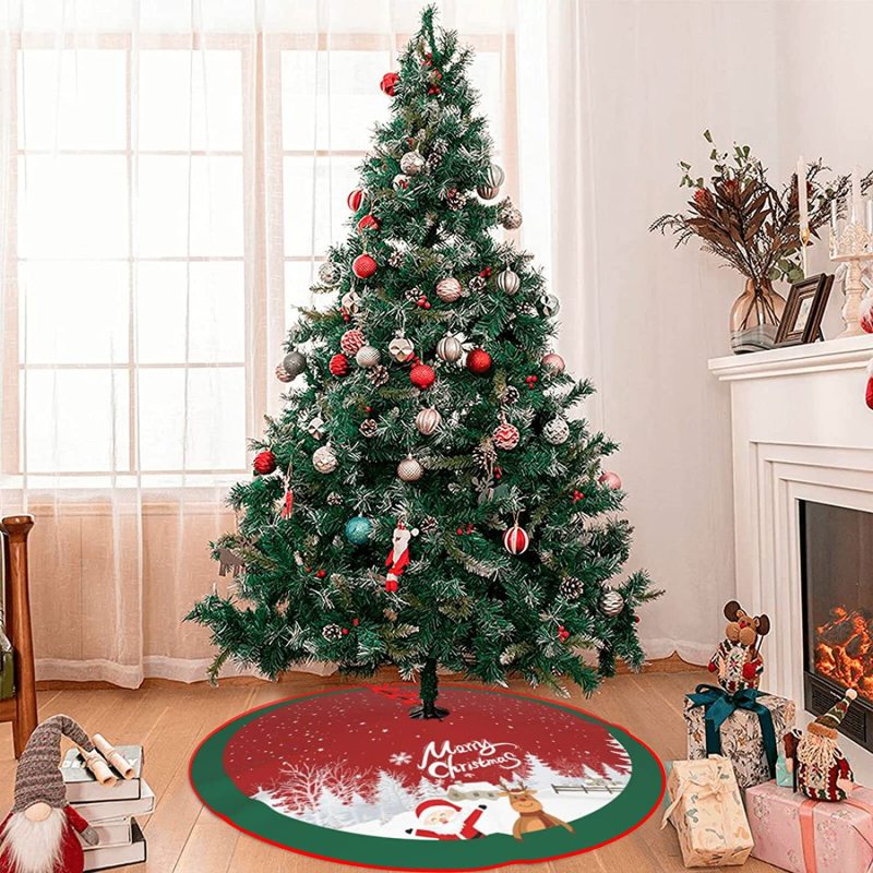 Christmas Tree Skirt Exquisite Santa Snowman Elk Snowflake Xmas Tree Bottom Decor Merry Christmas Decor For Home 2023