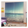 Decorativas Livingroom Ready Made Curtain,Latest Curtain Fashion Designs Beach And Sea Curtains Printed Landscape#
