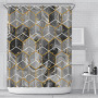 High quality durablepolyester bathroom curtain Shower Curtain geometric print design Waterproof 3D Shower Curtain