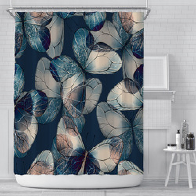 High quality durablepolyester bathroom curtain Shower Curtain geometric print design Waterproof 3D Shower Curtain