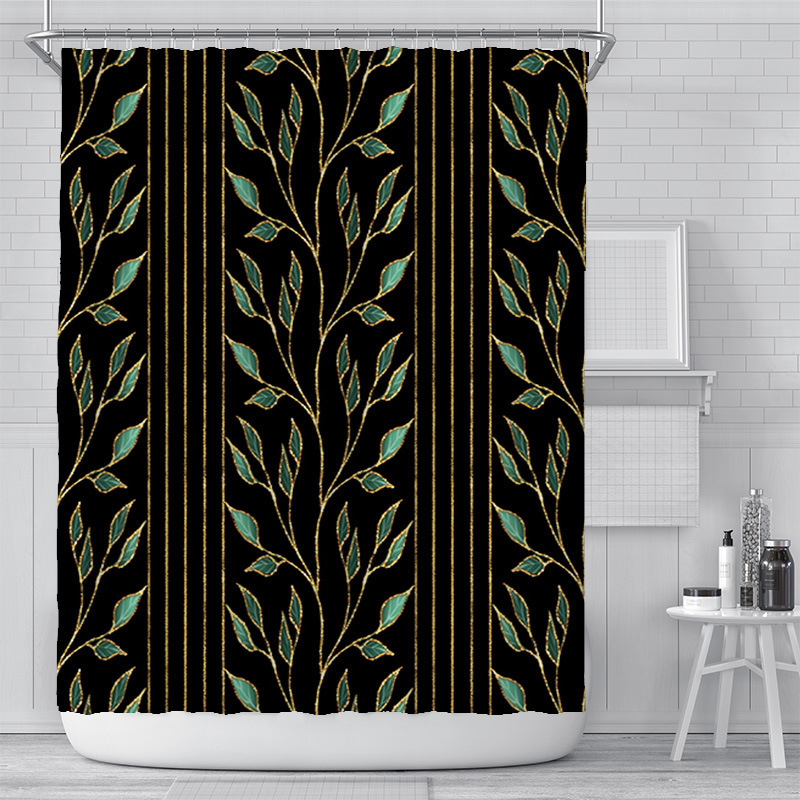 High quality durablepolyester bathroom curtain Shower Curtain geometric print design Waterproof 3D Shower Curtain
