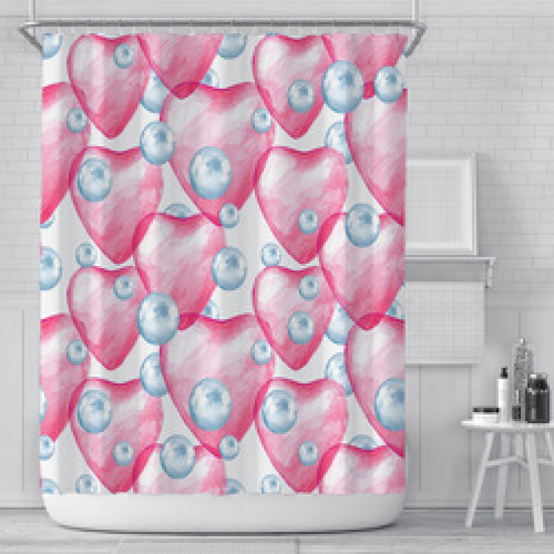 High quality durablepolyester bathroom curtain Shower Curtain geometric print design Waterproof 3D Shower Curtain