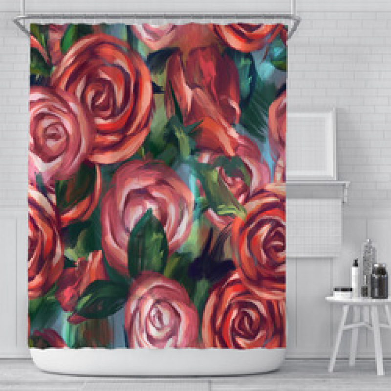 High quality durablepolyester bathroom curtain Shower Curtain geometric print design Waterproof 3D Shower Curtain