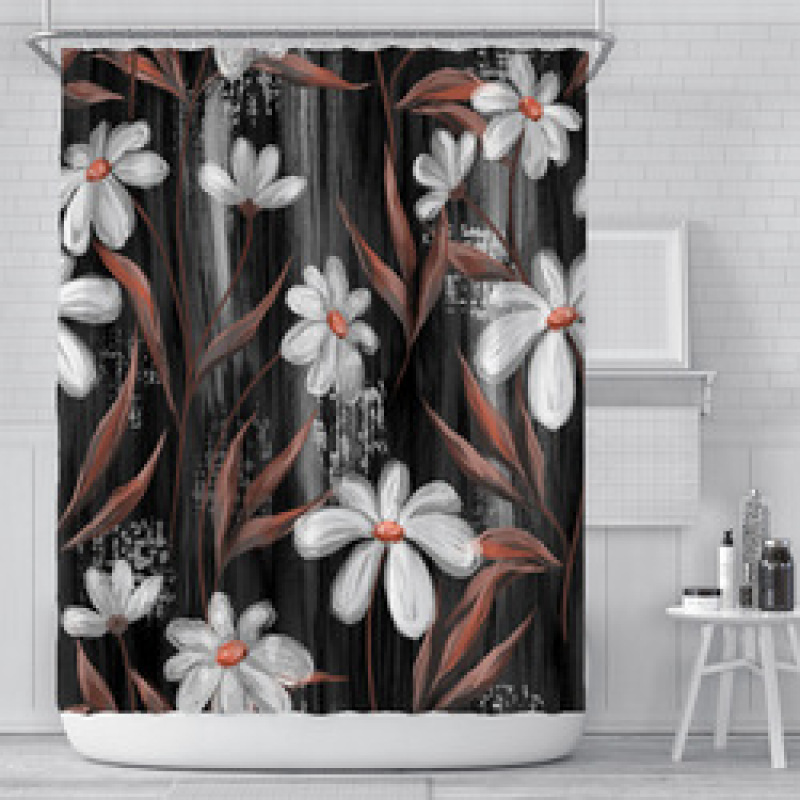 High quality durablepolyester bathroom curtain Shower Curtain geometric print design Waterproof 3D Shower Curtain
