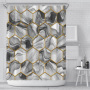 High quality durablepolyester bathroom curtain Shower Curtain geometric print design Waterproof 3D Shower Curtain