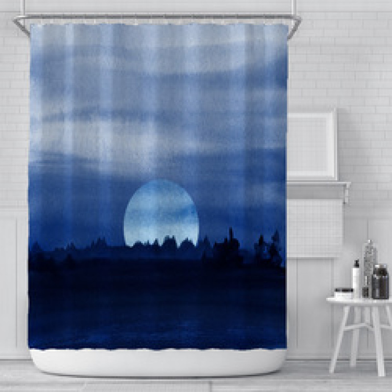 High quality durablepolyester bathroom curtain Shower Curtain geometric print design Waterproof 3D Shower Curtain