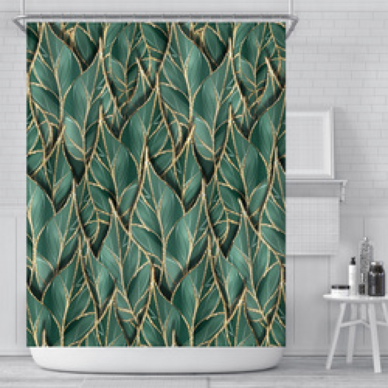High quality durablepolyester bathroom curtain Shower Curtain geometric print design Waterproof 3D Shower Curtain