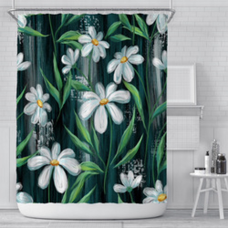 High quality durablepolyester bathroom curtain Shower Curtain geometric print design Waterproof 3D Shower Curtain