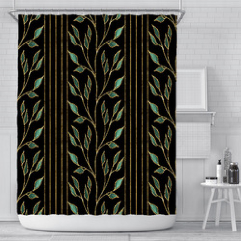 High quality durablepolyester bathroom curtain Shower Curtain geometric print design Waterproof 3D Shower Curtain