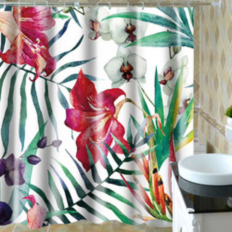 Brightly Colored Shower Curtain,3d Digital Printed Thick Shower Curtain/