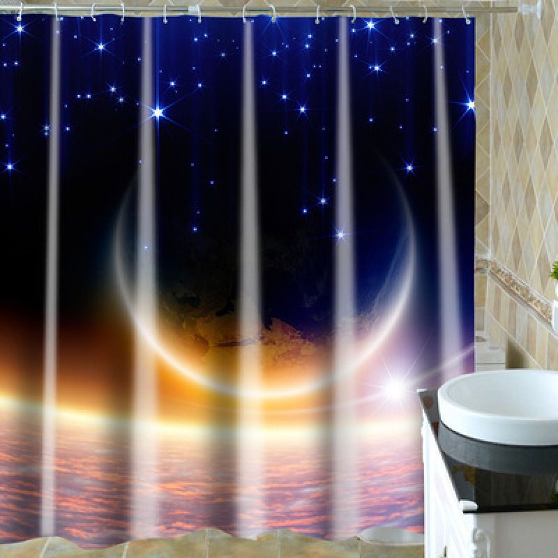 Brightly Colored Shower Curtain,3d Digital Printed Thick Shower Curtain/