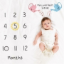 Wish Sherpa Flannel Baby Milestone blanket photo blanket digital blanket/