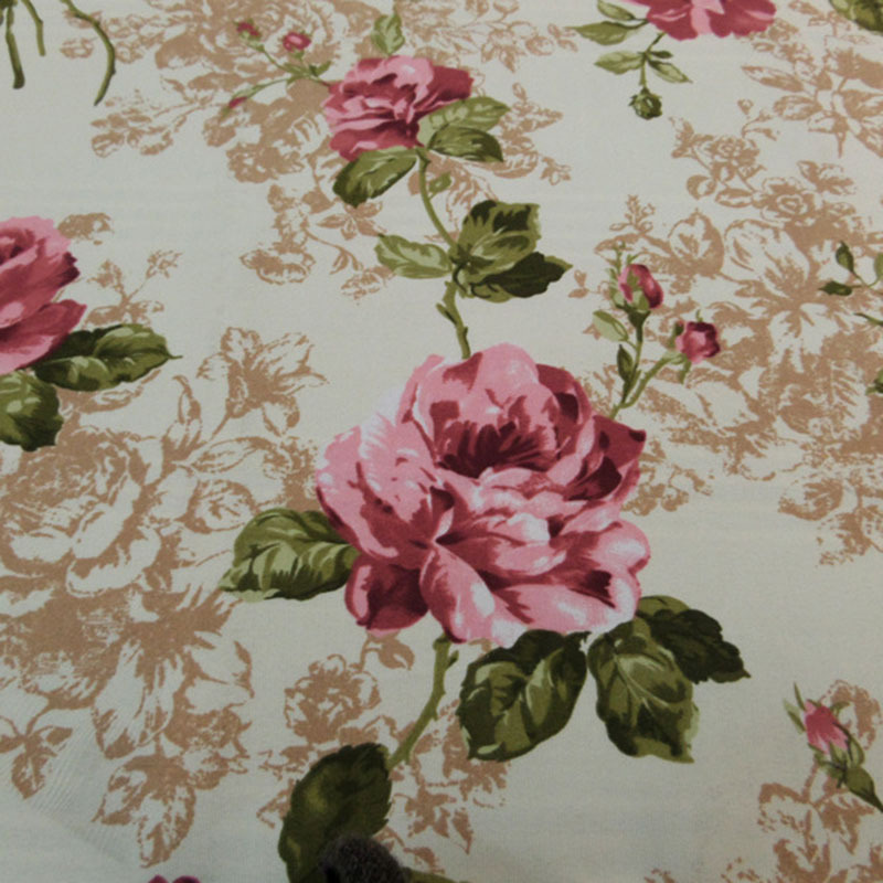 fire retardant printed flower design curtain fabric,dying blackout pink flowered curtain