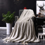 2020 new solid color blanket, blue waterproof customized blanket/