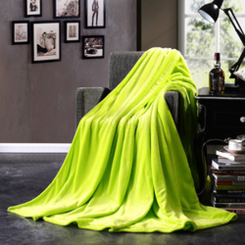 2020 new solid color blanket, blue waterproof customized blanket/