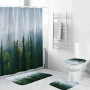 Home Goods Nature Shower Curtain 3d printed custom shower curtain with matching rug set