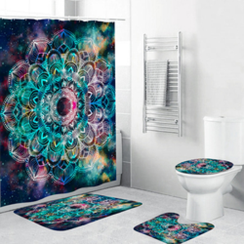 Home Goods Nature Shower Curtain 3d printed custom shower curtain with matching rug set