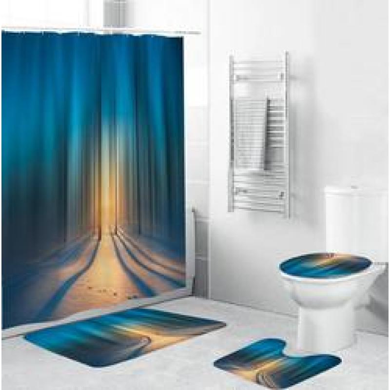 Home Goods Nature Shower Curtain 3d printed custom shower curtain with matching rug set