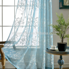 Supply wholesale blue sheer hotel window american style traditional curtain