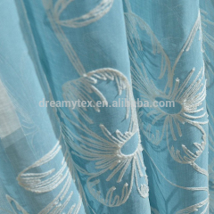 Supply wholesale blue sheer hotel window american style traditional curtain