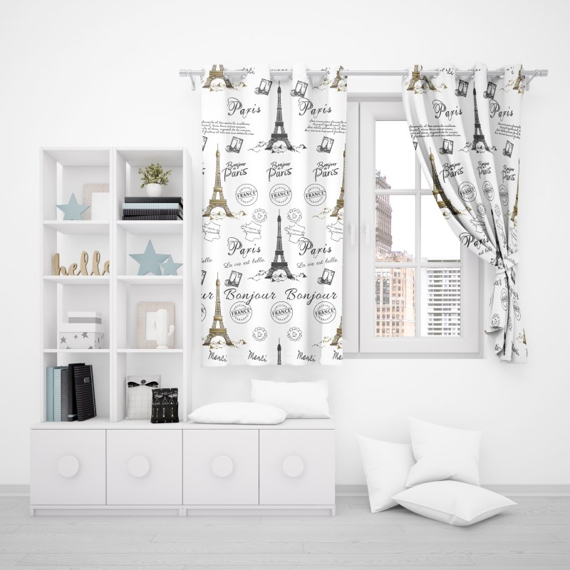 2022 new style 100% BLACKOUT CURTAIN coated curtains, 3 PASS FOAMING BACK,Tower pattern curtain/