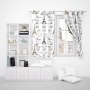 2022 new style 100% BLACKOUT CURTAIN coated curtains, 3 PASS FOAMING BACK,Tower pattern curtain/