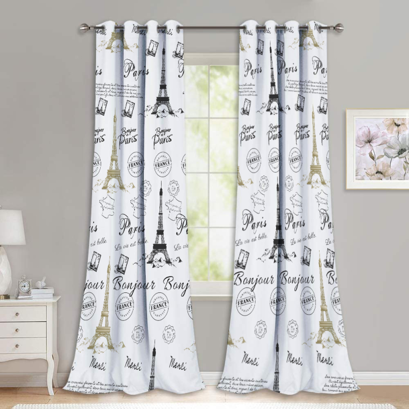 2022 new style 100% BLACKOUT CURTAIN coated curtains, 3 PASS FOAMING BACK,Tower pattern curtain/