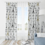 2022 new style 100% BLACKOUT CURTAIN coated curtains, 3 PASS FOAMING BACK,Tower pattern curtain/