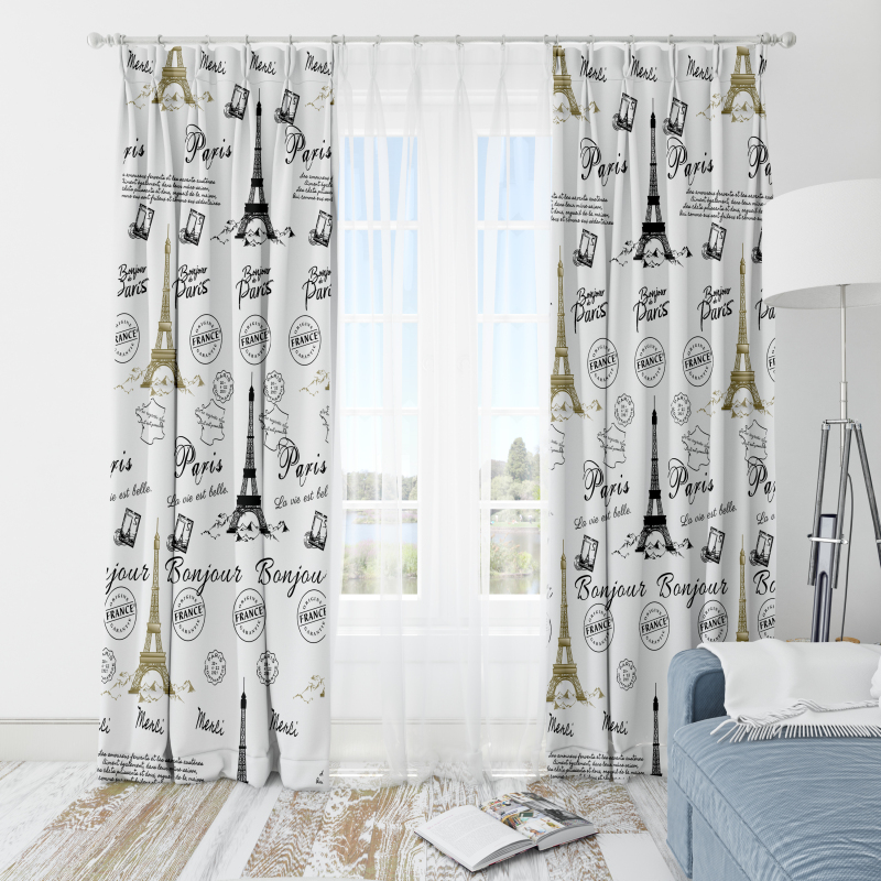 2022 new style 100% BLACKOUT CURTAIN coated curtains, 3 PASS FOAMING BACK,Tower pattern curtain/