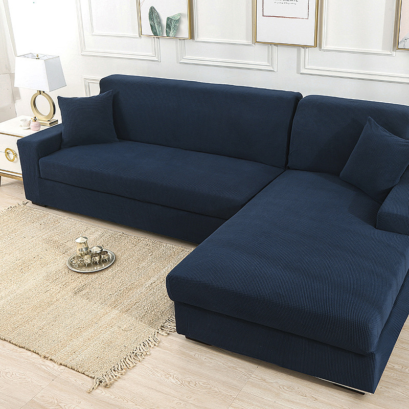 solid color corner sofa covers for living room elastic spandex slipcovers couch cover stretch sofa towel L shape
