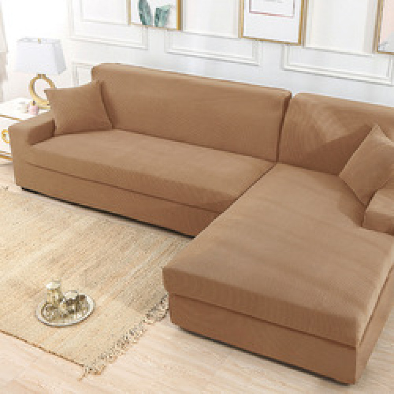 solid color corner sofa covers for living room elastic spandex slipcovers couch cover stretch sofa towel L shape