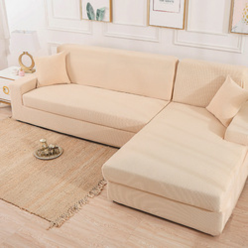 solid color corner sofa covers for living room elastic spandex slipcovers couch cover stretch sofa towel L shape