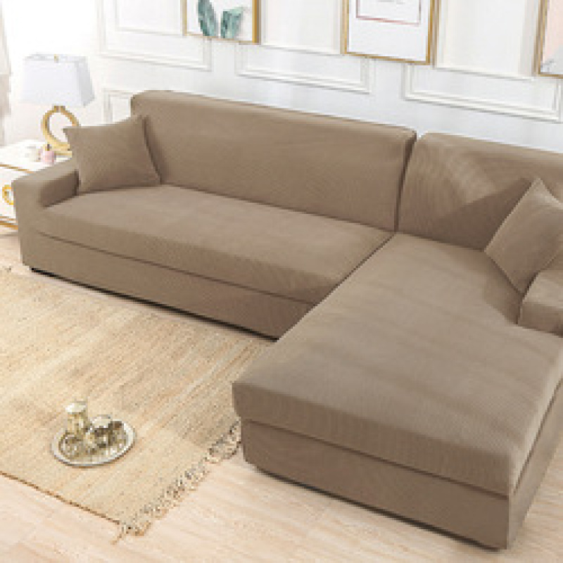 solid color corner sofa covers for living room elastic spandex slipcovers couch cover stretch sofa towel L shape