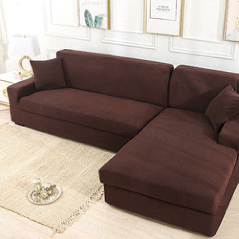 solid color corner sofa covers for living room elastic spandex slipcovers couch cover stretch sofa towel L shape