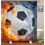 Drop Shipping 100% Polyester Tropical Pattern Kids Shower Curtains, Digital Print Bathroom Shower Curtain Set with Hooks/