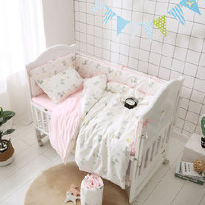 100% Cotton Nursery School Bedding Set Baby Bedsheet, Custom 3 Piece Suit Cartoon Bedding Sets/