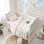 100% Cotton Nursery School Bedding Set Baby Bedsheet, Custom 3 Piece Suit Cartoon Bedding Sets/