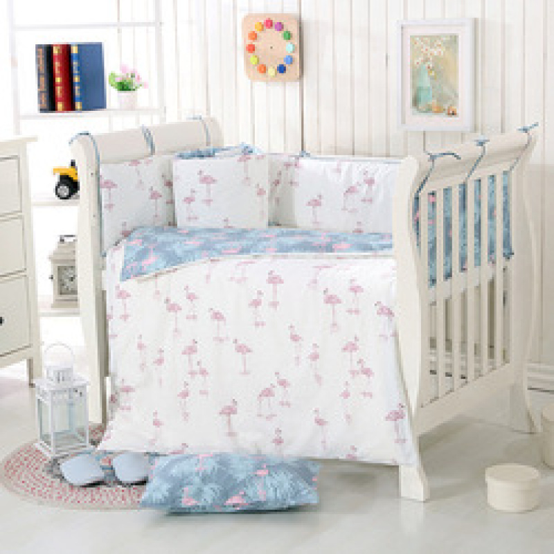 100% Cotton Nursery School Bedding Set Baby Bedsheet, Custom 3 Piece Suit Cartoon Bedding Sets/
