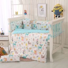 100% Cotton Nursery School Bedding Set Baby Bedsheet, Custom 3 Piece Suit Cartoon Bedding Sets/