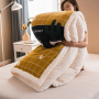 4 Piece Suit Bedding Set Coralline Bed Sheets, Winter Thickened Milk Velvet Bedding Sets/