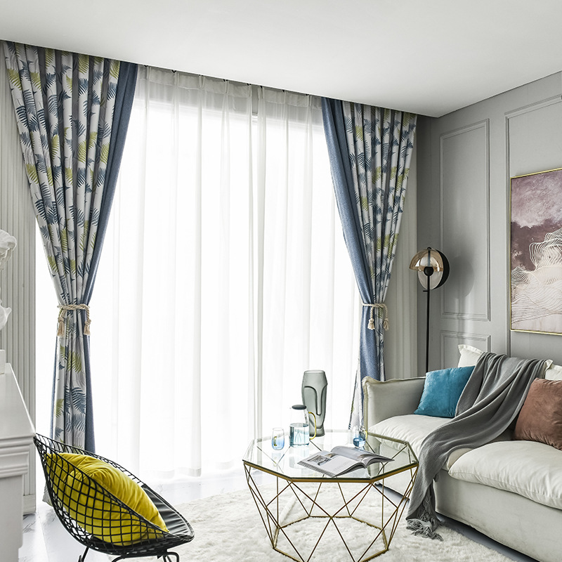 Hot Selling Luxury Chenille Blackout Curtain For Living Room/