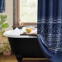 Thick Waffle Weave Shower Curtain 72 inch, Hotel Tassel Waterproof Bathroom Curtain$