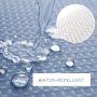 Thick Waffle Weave Shower Curtain 72 inch, Hotel Tassel Waterproof Bathroom Curtain$
