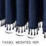 Thick Waffle Weave Shower Curtain 72 inch, Hotel Tassel Waterproof Bathroom Curtain$