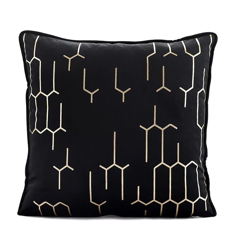 Ins Light Luxury Velvet Hot Pillow Nordic Living Room Sofa Office Nap Model Room Cushion,Knitted Cushion Cover Chair/