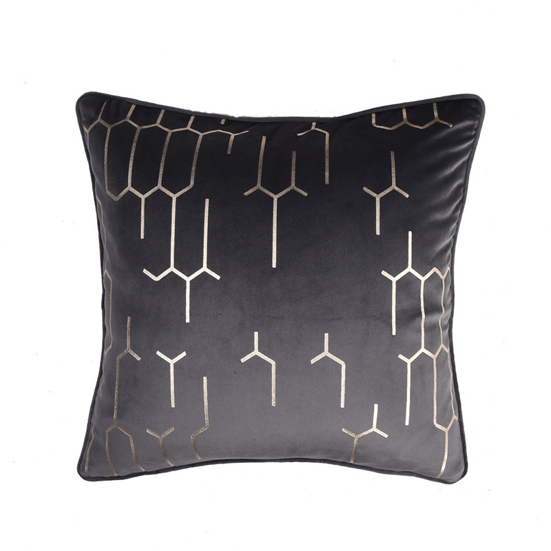 Ins Light Luxury Velvet Hot Pillow Nordic Living Room Sofa Office Nap Model Room Cushion,Knitted Cushion Cover Chair/