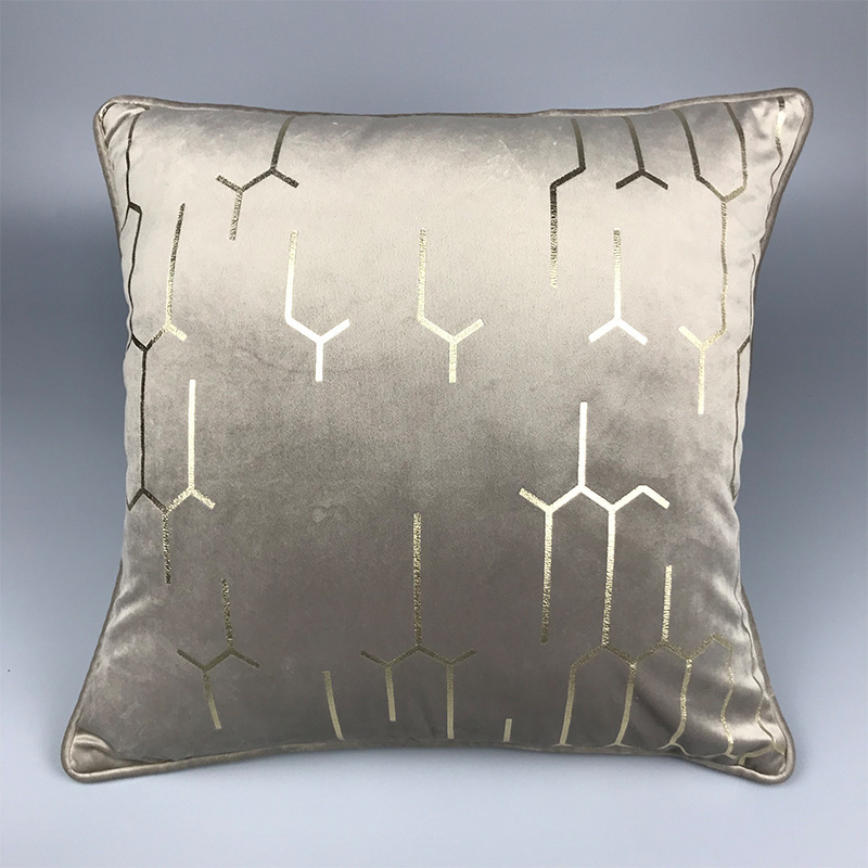 Ins Light Luxury Velvet Hot Pillow Nordic Living Room Sofa Office Nap Model Room Cushion,Knitted Cushion Cover Chair/