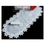 2023 Embroidery European-style Slub Yarn Snowflake Rectangular Cover White Lace Trimmed table mat with runner