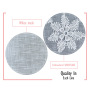 2023 Embroidery European-style Slub Yarn Snowflake Rectangular Cover White Lace Trimmed table mat with runner